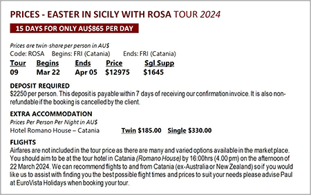Easter in Sicily with Rosa Price